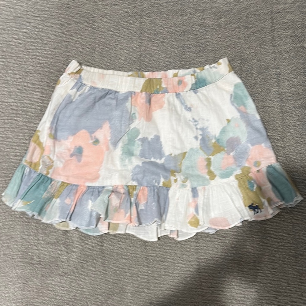 Abercrombie & Fitch Orange Blue Bubble Mini Skirt